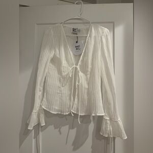 Princess Polly Sheer White Blouse